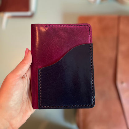 Ready to ship passport leather cover in Marsala smooth leather