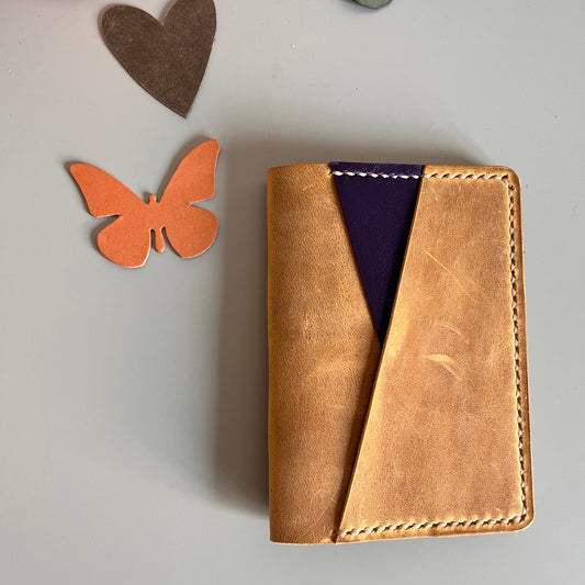 Ready to ship passport leather cover with Petras pocket design