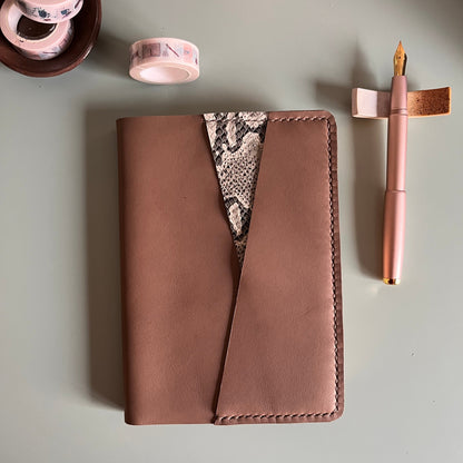 Ready to ship B6 Petras leather cover in Terra and Nagini leather