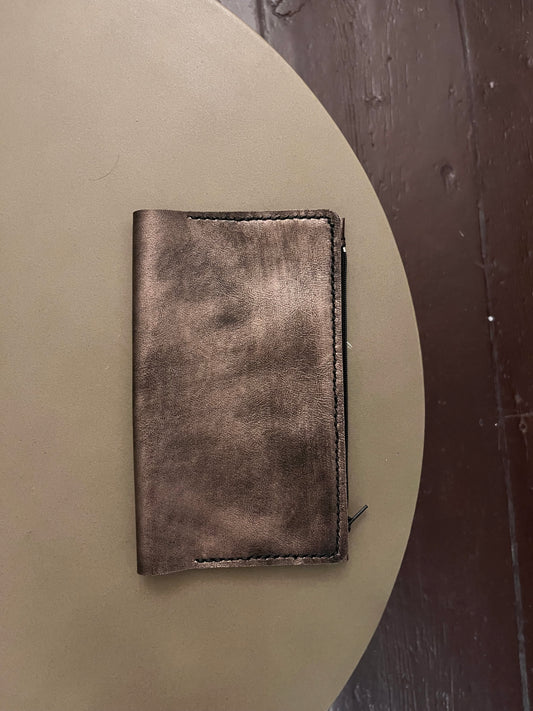 Ready to ship TN leather insert wallet in Black Nude leather