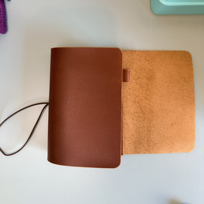 Dark Maple leather cover pocket size 